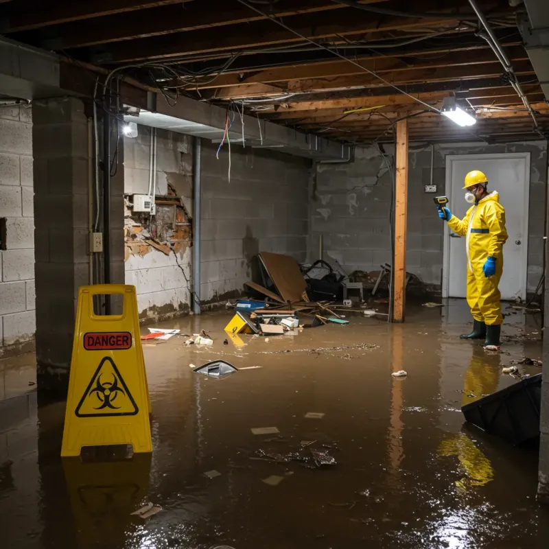 Flooded Basement Electrical Hazard in Milbank, SD Property