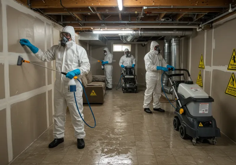 Basement Moisture Removal and Structural Drying process in Milbank, SD